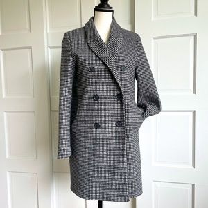 Oversized Houndstooth Jacket/Coat, Button Down, Zara